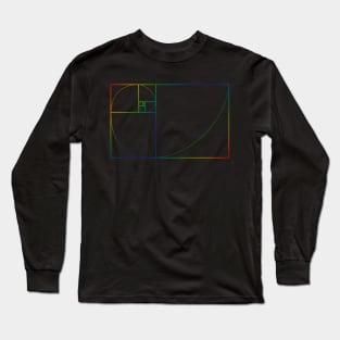 Fibonacci spiral – rainbow Long Sleeve T-Shirt